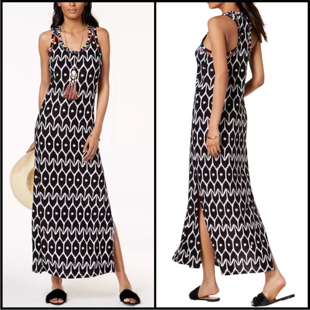 Trina Turk x INC Africana Print Racerback Maxi Dress Size XS